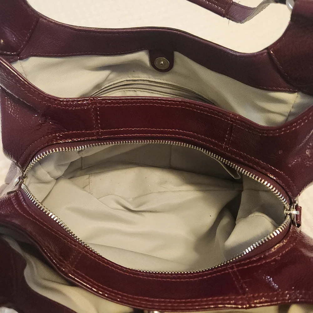 Coach Burgundy Leather Shoulder Bag - Picture 7 of 8